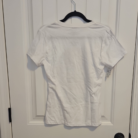 White T-Shirt with Colorful Skull Design - Picture 2 of 6